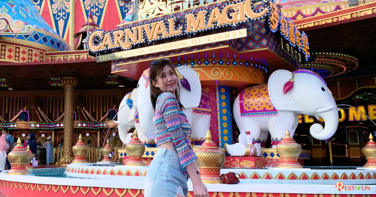 Check-in zone for show tickets at Carnival Magic